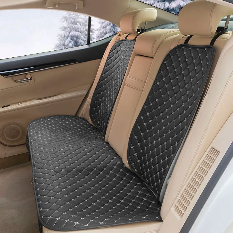 Leather Car Seat Covers Four Seasons Front/Rear Seat Protector Car Seat Cushion Pad Mat Auto Interior Accessories Universal - Slobuy