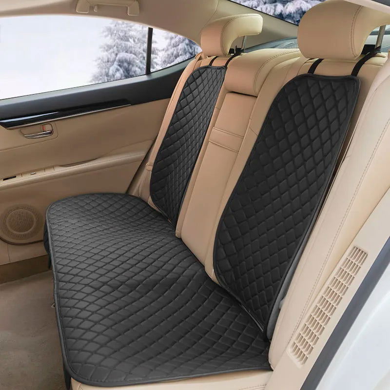Leather Car Seat Covers Four Seasons Front/Rear Seat Protector Car Seat Cushion Pad Mat Auto Interior Accessories Universal - Slobuy