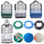 Receptor Seed Guard Nylon Mesh Bird Parrot Cover Soft Easy Cleaning Nylon Airy Fabric Mesh Bird Cage Cover Seed Catcher Guard - Slobuy