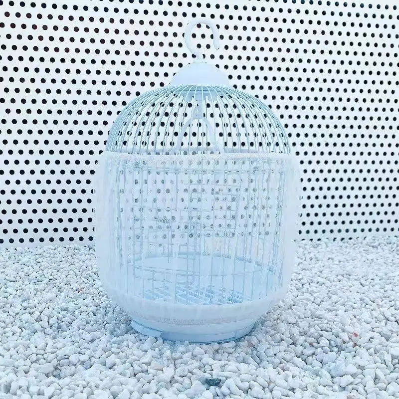 Receptor Seed Guard Nylon Mesh Bird Parrot Cover Soft Easy Cleaning Nylon Airy Fabric Mesh Bird Cage Cover Seed Catcher Guard - Slobuy