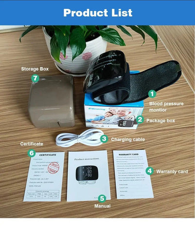 Rechargeable Wrist Blood Pressure Monitor Medical English Voice Digitlal Tensiometro Health Sphygmomanometer Tonometer - Slobuy