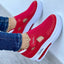 Red Sneakers Women Shoes Woman Tennis Shoes Canvas Shoe Female Casual Shoes Ladies Sport Shoes Platform Sneaker Hollow Out Shoes - Slobuy