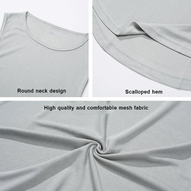 Red Spider Printed Summer Quick Dry Gym Tank Top Mens Bodybuilding Vest Mesh Fitness Sleeveless T Shirt Muscle Workout Clothing - Slobuy
