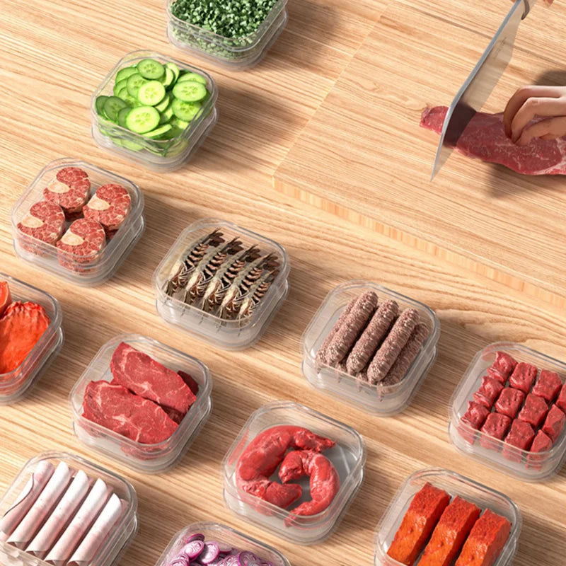 Refrigerator Freezing Antibacterial Storage Box Frozen Meat Food-Grade Dedicated Classification Sealed Small Fresh-Keeping Box - Slobuy