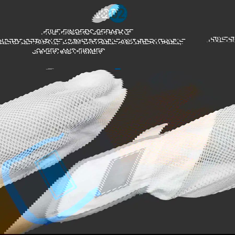Rehabilitation Finger Gloves Brace Breathable Anti-Slip Auxiliary Fixed Gloves for Elderly Disabled Patient Hand Training Gloves - Slobuy