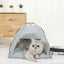 Removable Pet Tent Bed Cat Cushions Washable Soft Cat Teepee Bed Breathable Polyester Cats House Camping - Slobuy