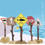 Resin Aquarium Decoration Ornaments Artificial Shark Warning Sign Landscaping Accessories for Fish Tank Aquarium Background - Slobuy
