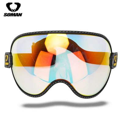 Retro Motorcycle Goggles Bubble Visor Outside Riding UV Protection Windshield Colorful Vintage for Half Face Helmets - Slobuy