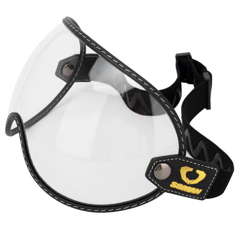 Retro Motorcycle Goggles Bubble Visor Outside Riding UV Protection Windshield Colorful Vintage for Half Face Helmets - Slobuy