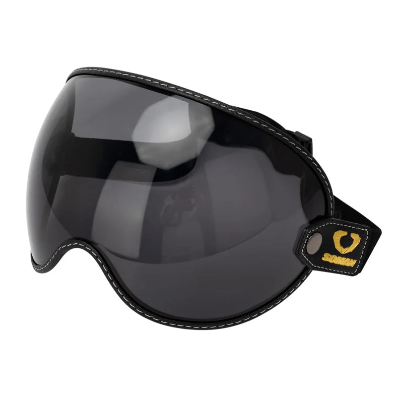 Retro Motorcycle Goggles Bubble Visor Outside Riding UV Protection Windshield Colorful Vintage for Half Face Helmets - Slobuy