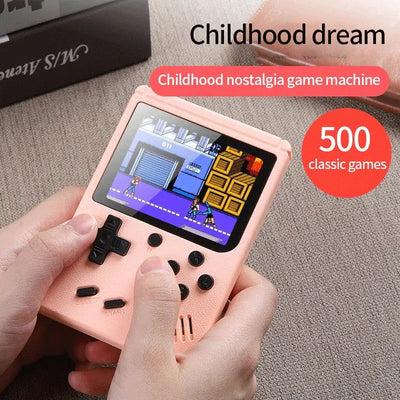 Retro Portable Mini Handheld Video Game Console 8 Bit 3.0 Inch Color LCD Kids Color Game Player Built in 500 Games - Slobuy