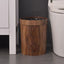 Retro Wood Grain Trash Can Living Room Waste Basket Creative Office Toilet Paper Basket Bathroom Bedroom Supplies - Slobuy