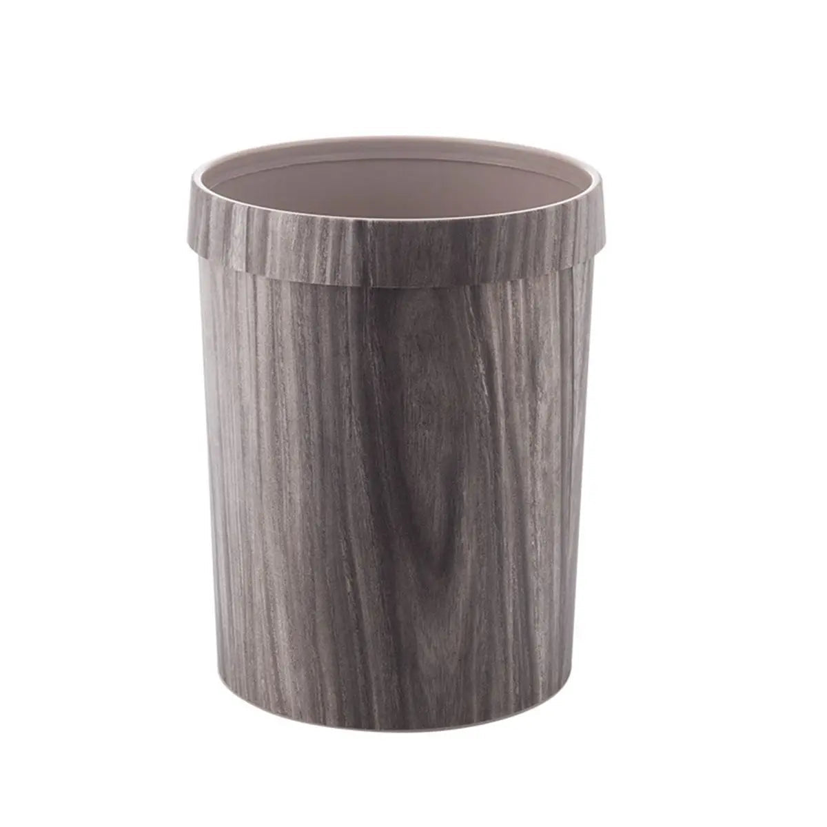 Retro Wood Grain Trash Can Living Room Waste Basket Creative Office Toilet Paper Basket Bathroom Bedroom Supplies - Slobuy