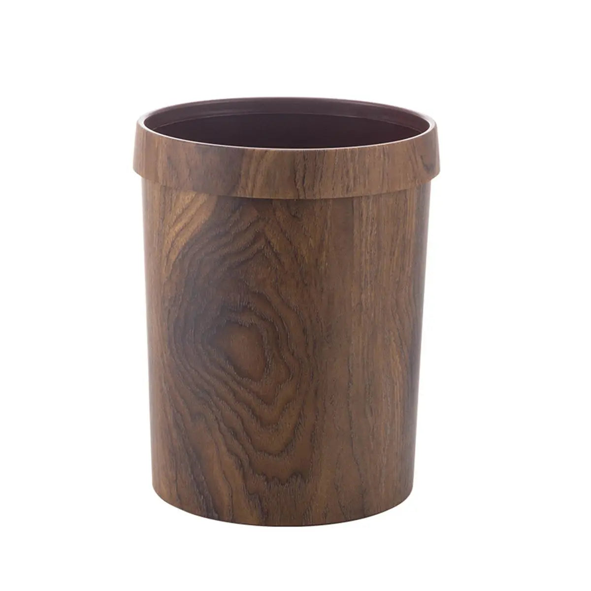 Retro Wood Grain Trash Can Living Room Waste Basket Creative Office Toilet Paper Basket Bathroom Bedroom Supplies - Slobuy