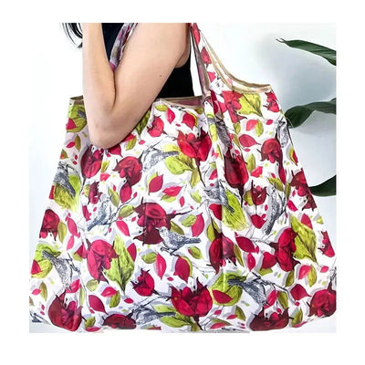 Reusable Grocery Bags Large-capacity Portable Tote Shoulder Bag Lightweight Print Handbag For Shopping Durable Nylon Shopper Bag - Slobuy