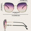 Rhinestone Decor Rimless Fashion Sunglasses For Women Men Casual Gradient Glasses For Summer Beach Party, UV400 - Slobuy