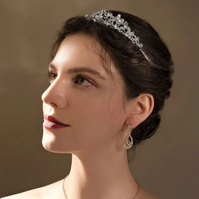 Rhinestone Wedding Crown Hair Jewelry Bridal Headpiece Hair Accessories for Women Crystal Tiara Bride Headdress Bridesmaid Gift - Slobuy