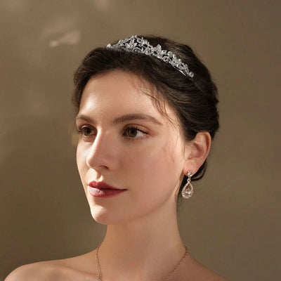 Rhinestone Wedding Crown Hair Jewelry Bridal Headpiece Hair Accessories for Women Crystal Tiara Bride Headdress Bridesmaid Gift - Slobuy