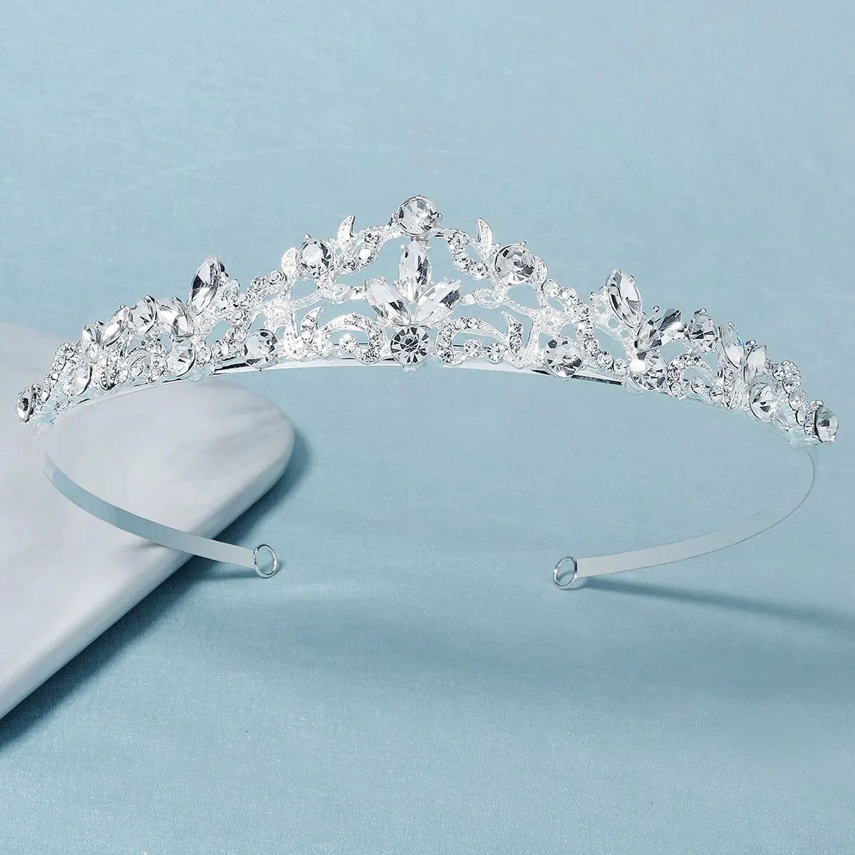 Rhinestone Wedding Crown Hair Jewelry Bridal Headpiece Hair Accessories for Women Crystal Tiara Bride Headdress Bridesmaid Gift - Slobuy