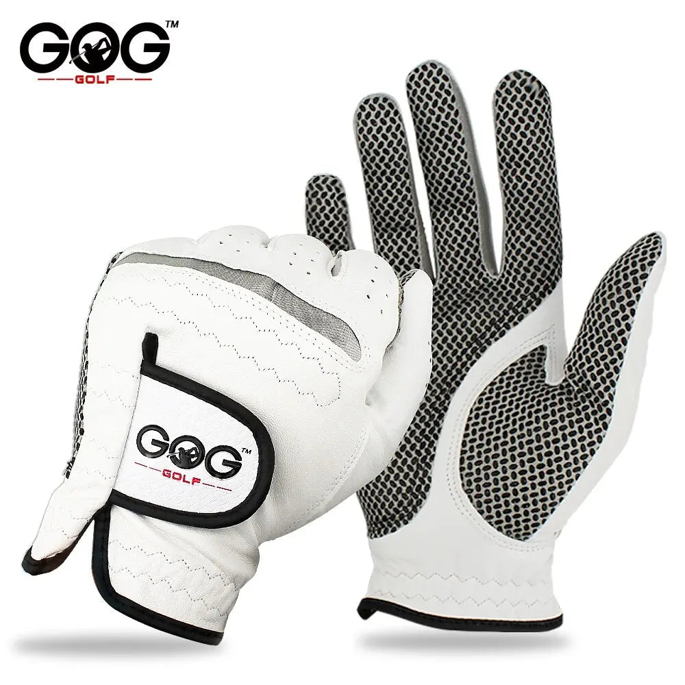 Pack 1 Pc Golf Gloves Men's Left/Right Hand Soft Breathable Pure Sheepskin With Anti-slip Granules Golf Gloves Golf Men - Slobuy