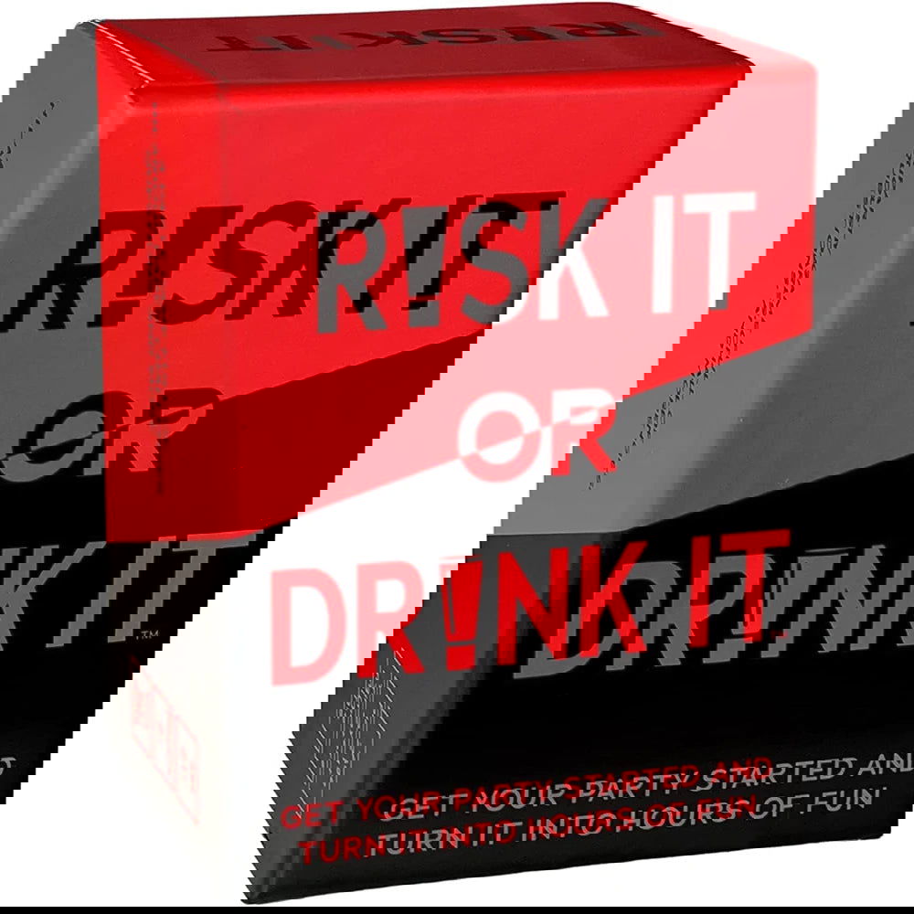 Risk It Or Drink It Fun Party Game For College Card Game Drinking Game Pregame Night Hilarious Dares Challenges  Questions Adult - Slobuy