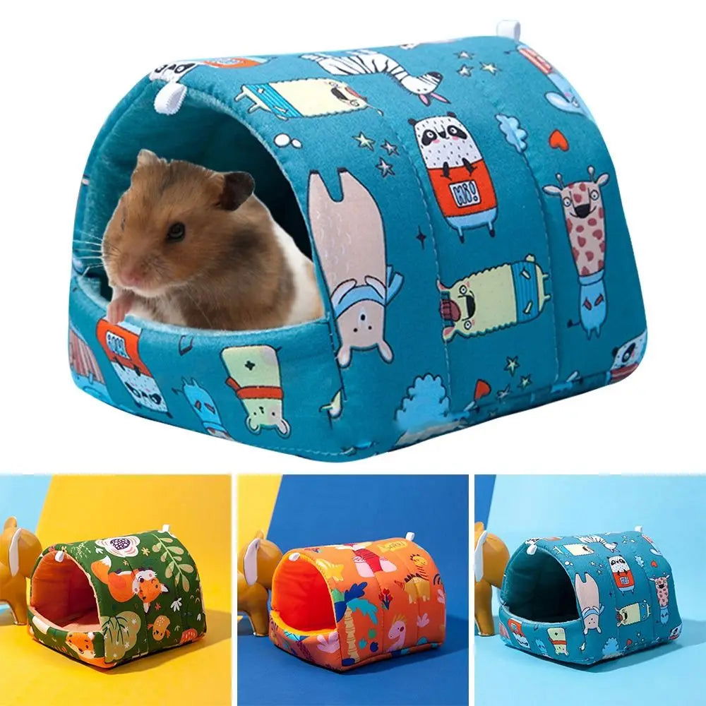 Guinea Pig Bed Hamster Cave Pets Warmer Cage Nest House for Rats/Chinchillas/Mini Hedgehogs/Rodent Hamster Bed Hanging Cage - Slobuy