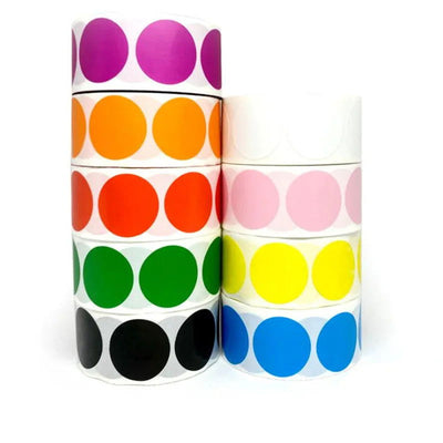 12 Colors 500Pcs/Roll Chroma Label Color Code Dot Labels Stickers Can Writing 1 Inch Teacher Office Supplies Stationery Sticker - Slobuy