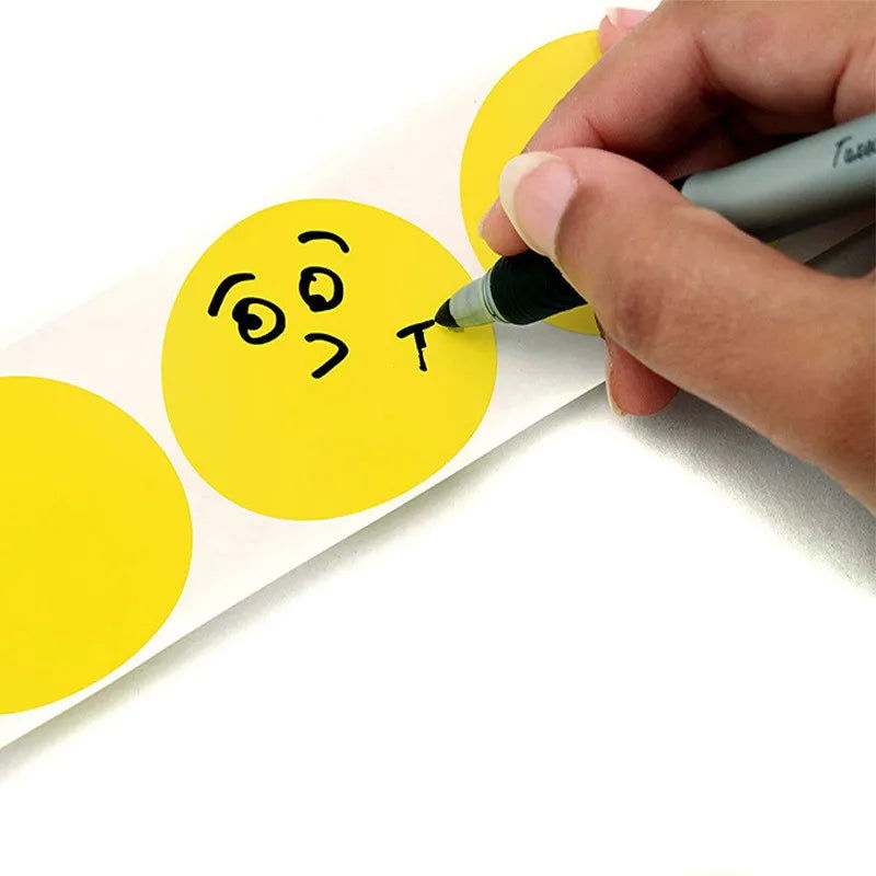 12 Colors 500Pcs/Roll Chroma Label Color Code Dot Labels Stickers Can Writing 1 Inch Teacher Office Supplies Stationery Sticker - Slobuy