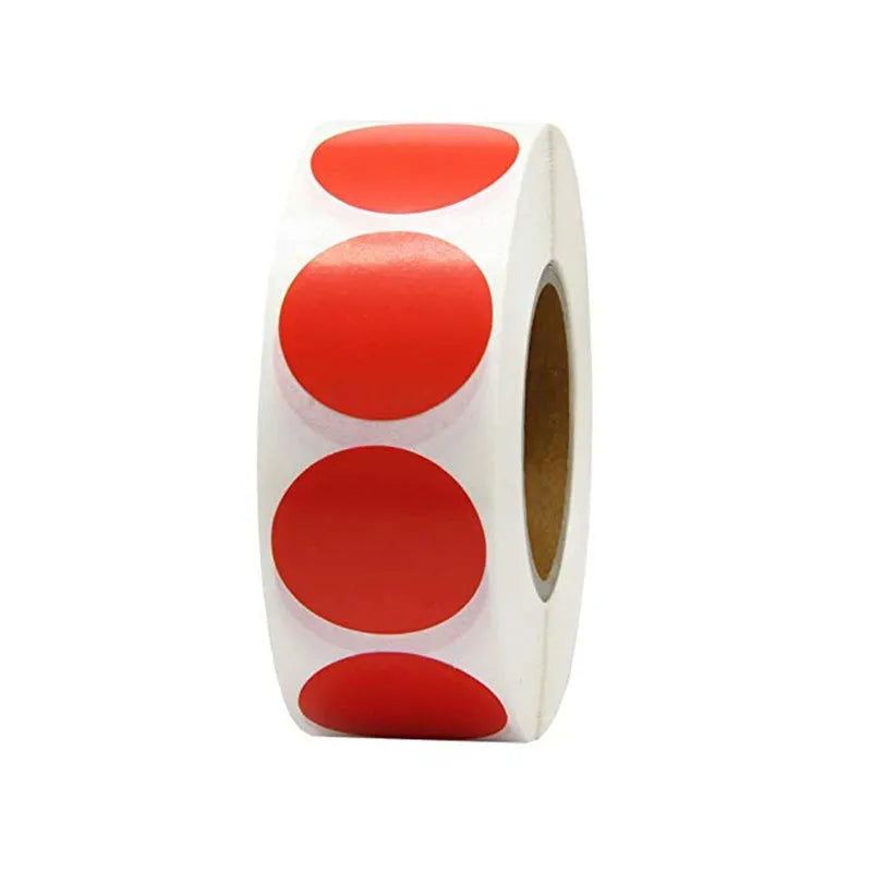12 Colors 500Pcs/Roll Chroma Label Color Code Dot Labels Stickers Can Writing 1 Inch Teacher Office Supplies Stationery Sticker - Slobuy