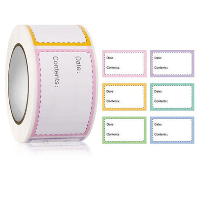250Pcs/Roll Self-Adhesive Freezer Refrigerator Food Storage Paper Sticker Labels White Date Stickers For Home Storage Tags - Slobuy