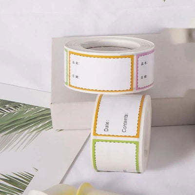 250Pcs/Roll Self-Adhesive Freezer Refrigerator Food Storage Paper Sticker Labels White Date Stickers For Home Storage Tags - Slobuy