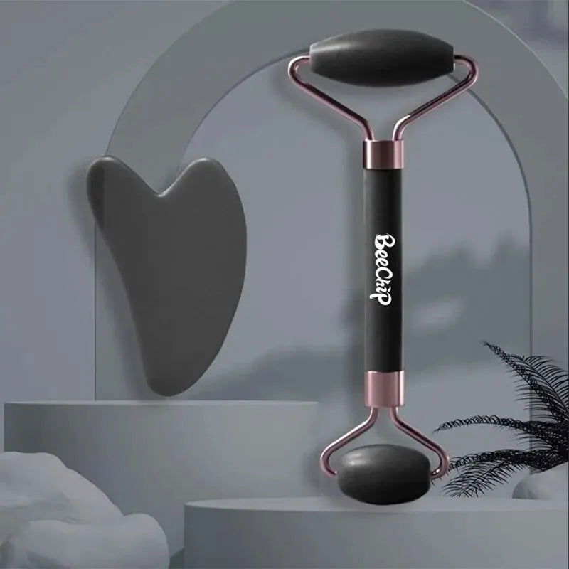 Roller & Gua Sha, Face Roller, Facial Beauty Roller Skin Care Tools Massager Resin Facial Massage For Face, Eyes, Neck, Body - Slobuy