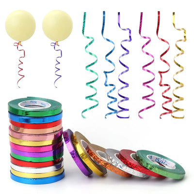 10Meter/Rolls 5mm Balloon Ribbon Party Birthday Wedding Accessorie Laser Balloon Chain Satin Ribbons Crafts DIY Party Decoration - Slobuy