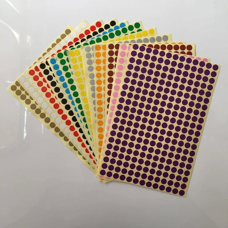 Round Coding Dot Labels Self Adhesive Stickers Office School Supplier Small Circle Dot Price Stickers Mix Color 6mm 10mm 16mm - Slobuy