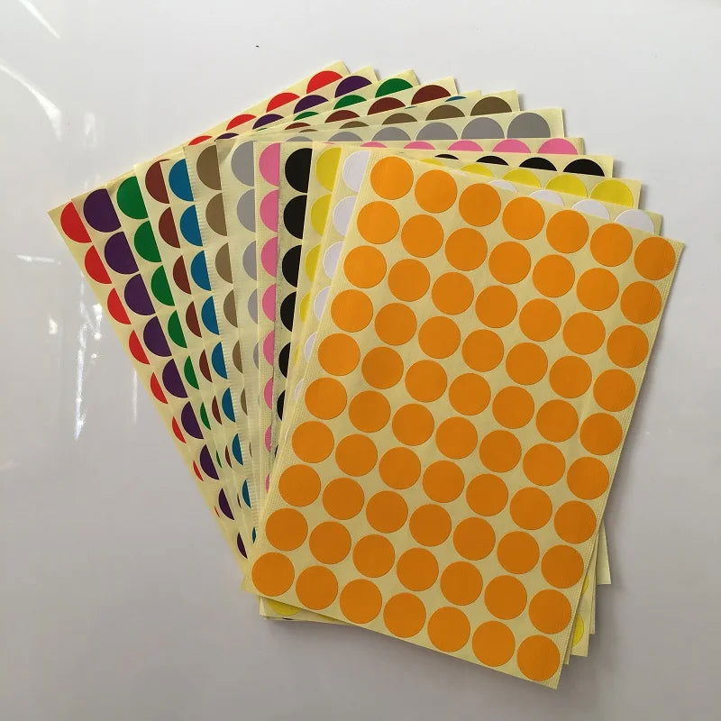 Round Coding Dot Labels Self Adhesive Stickers Office School Supplier Small Circle Dot Price Stickers Mix Color 6mm 10mm 16mm - Slobuy