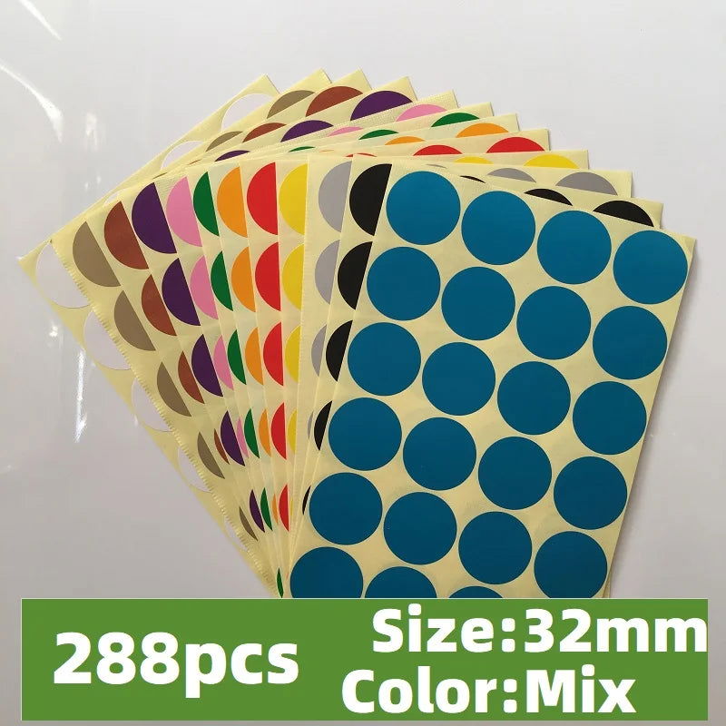 Round Coding Dot Labels Self Adhesive Stickers Office School Supplier Small Circle Dot Price Stickers Mix Color 6mm 10mm 16mm - Slobuy