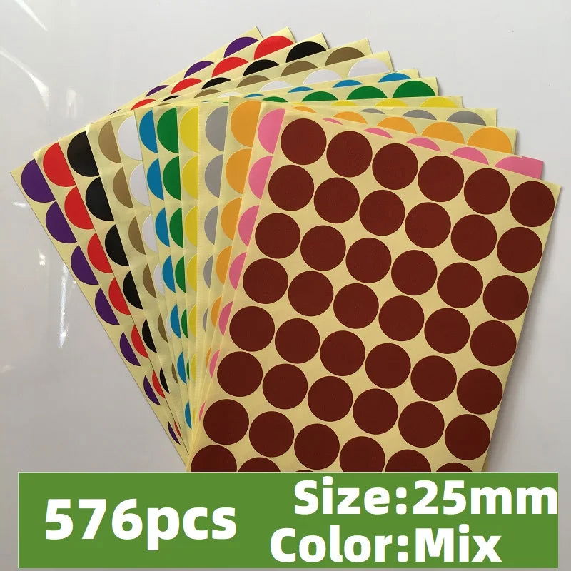 Round Coding Dot Labels Self Adhesive Stickers Office School Supplier Small Circle Dot Price Stickers Mix Color 6mm 10mm 16mm - Slobuy