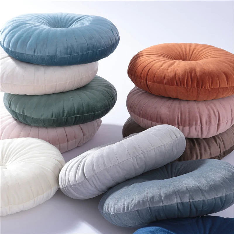 Round Pouf Throw Pillow Tatami Cushion Home Decorative Sofa Cushion Bed Chair Floor Coussin Soft Seat Pillow Pad 35x35cm - Slobuy