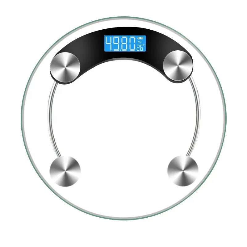 Round Transparent Digital Scale Body Weight Scale Floor Electronic Scales  LCD Scales Body Weighing Scale For Bathroom - Slobuy