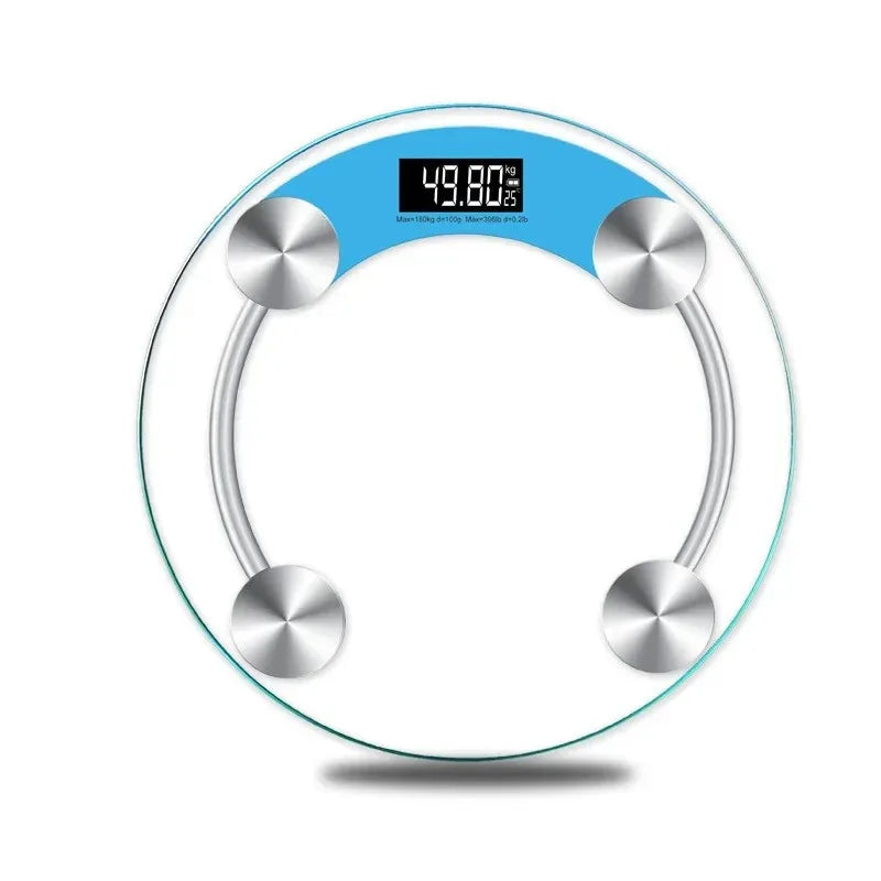 Round Transparent Digital Scale Body Weight Scale Floor Electronic Scales  LCD Scales Body Weighing Scale For Bathroom - Slobuy