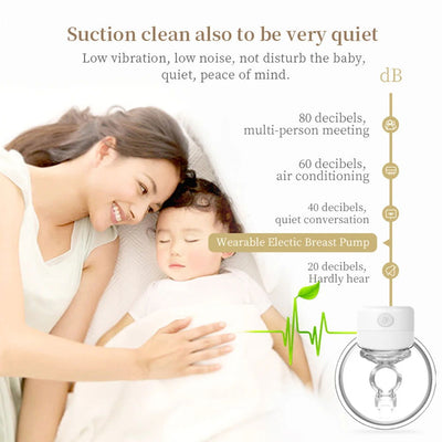 S12 Wearable Electric Breast Pump Silent Invisible Hands Free Breast Pump Comfort Milk Collector Milk Puller BPA-free - Slobuy