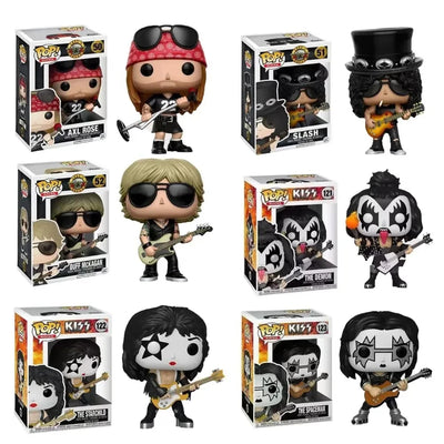 POP Vintage Heavy Metal Kiss Band Rock Poster Music Team pops Decoration Ornaments Action Figure Collection Model Toys