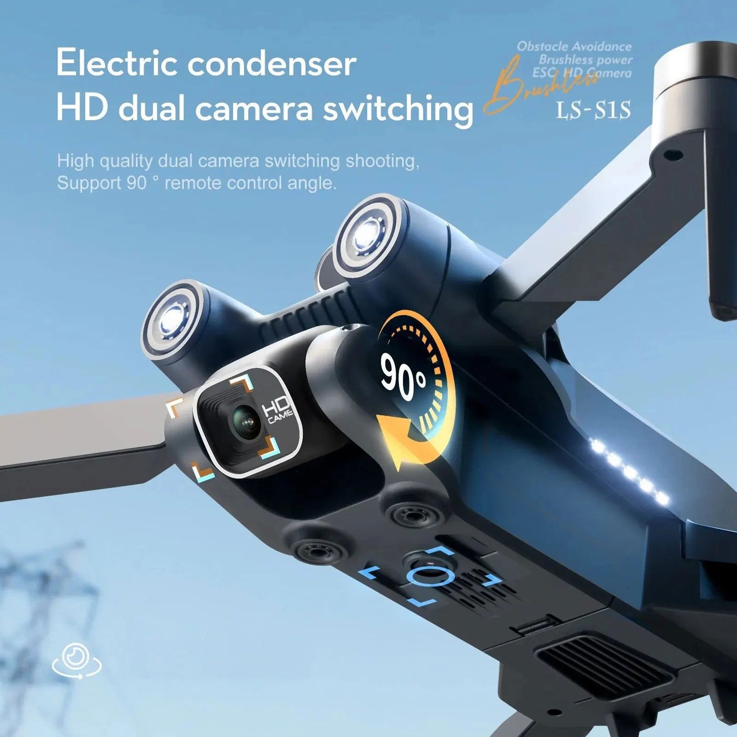S1S Drone 5G Wifi 4K Professional 8K HD Camera Brushless 360° Obstacle Avoidance Optical Flow RC Foldable Quadcopter Toys Gifts - Slobuy
