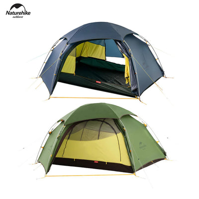 Naturehike Outdoor 20D Nylon Ultralight CloudPeak 2 Man Tent for Camping Hiking  Blue15D  Nylon/T tpye zipper 20D  Nylon