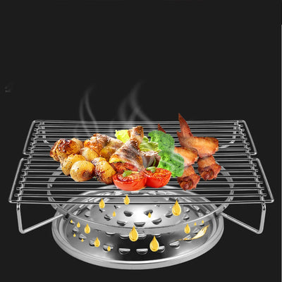 Grill Barbecue Rack Bbq Stove Gas Garden Portable Steel Plate Burner Travel Stainless Propane Camp Stovetop Oven Camping