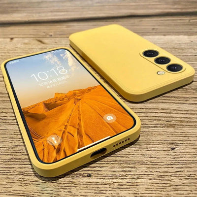 S23 S22 Ultra Plus Case Square Liquid Silicone Phone Case For Samsung Galaxy S23 S22 Ultra Plus S23Plus S23Ultra Soft Back Cover - Slobuy