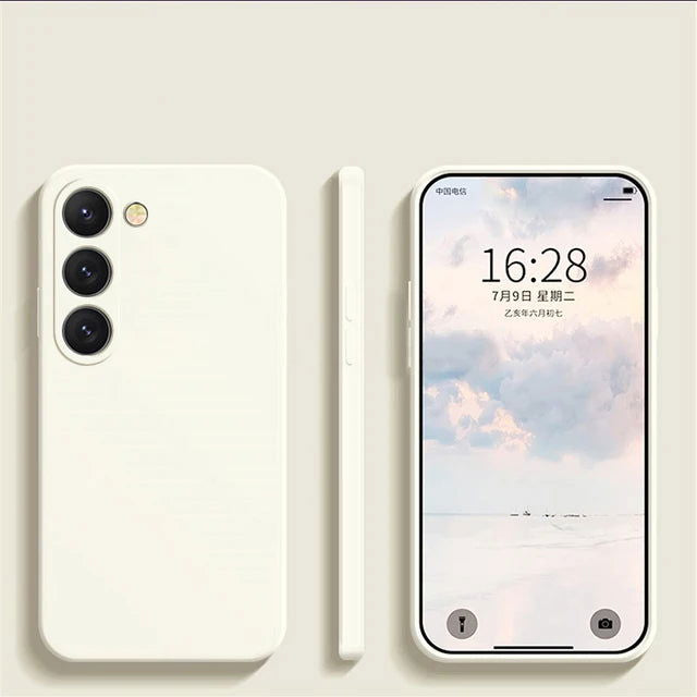 S23 S22 Ultra Plus Case Square Liquid Silicone Phone Case For Samsung Galaxy S23 S22 Ultra Plus S23Plus S23Ultra Soft Back Cover - Slobuy