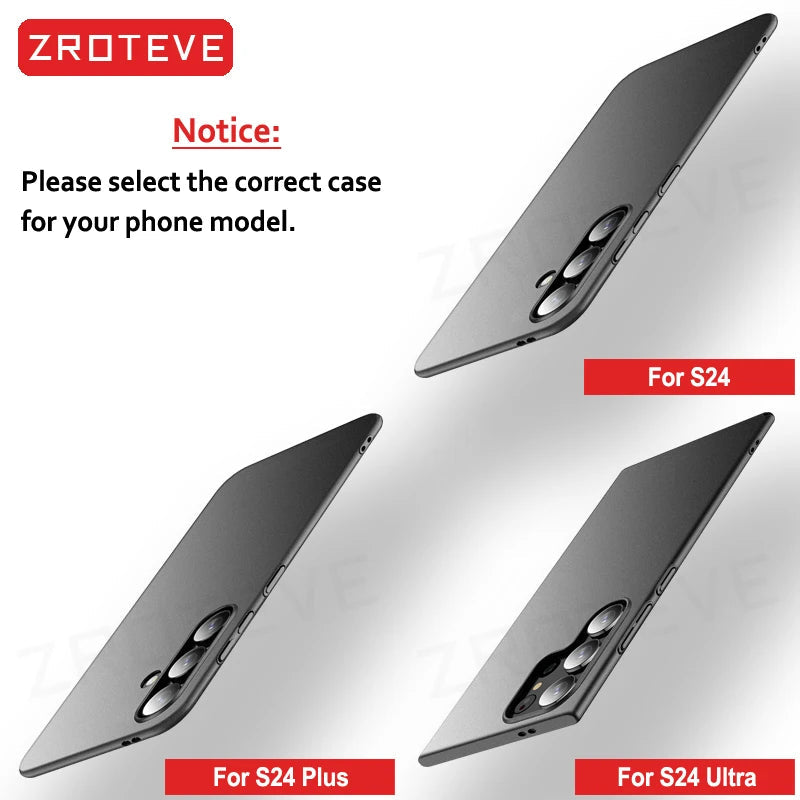 S24 Case Zroteve Slim Thin Hard PC Matte Cover For Samsung Galaxy S24 Ultra S22 Plus S20 S21 S23 FE S 24 23 22 21 20 Phone Cases - Slobuy