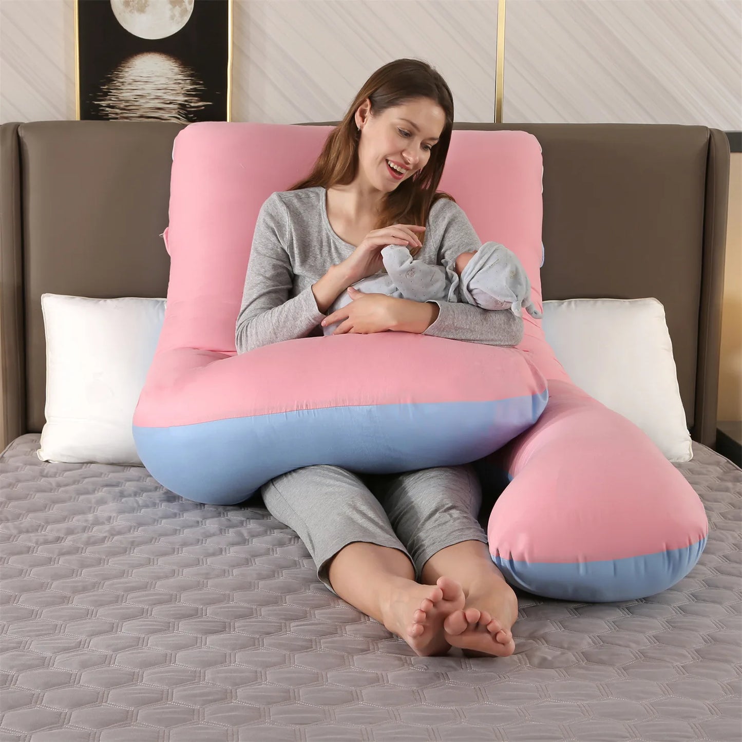 Soft Pregnant Pillow U Type Lumbar Multi Function Side Protect Cushion Cotton Maternity Pillow For Pregnancy Women Drop Shipping