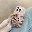 Lovely Girl Heart Mirror Phone Case For iPhone 11 12 13 14 15 Pro Max Shockproof Back Cover